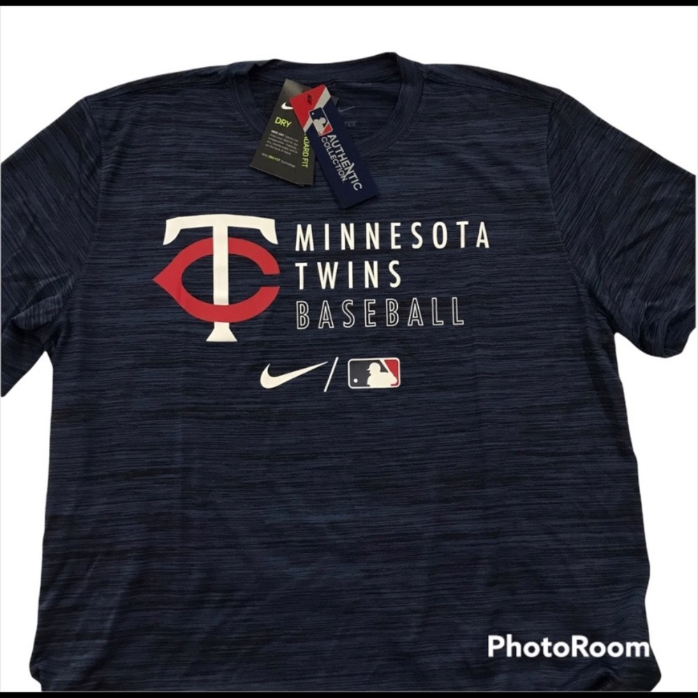 MLB Minnesota Twins Authentic Collection Dri-fit Tee Blue Size L NWT
